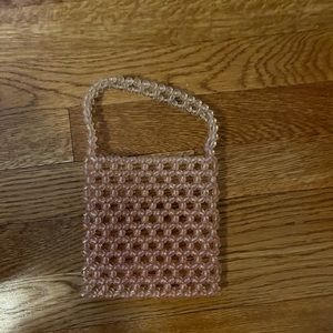 Light pink beaded small bag